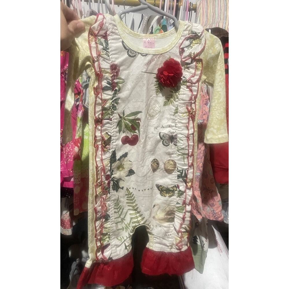 Giggle Moon Romper Jumpsuit Baby Girl Size 12 Month